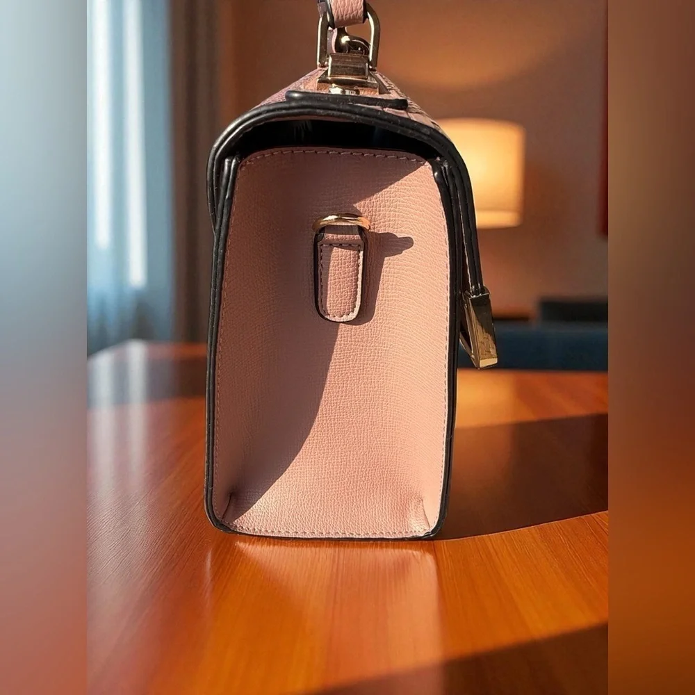 Dune London Hand Bag Pink And Rose Gold Removable Crossbody Strap 9.25x8x4.5